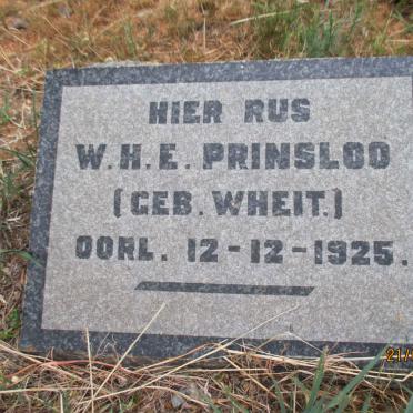 PRINSLOO W.H.E. nee WHEIT -1925