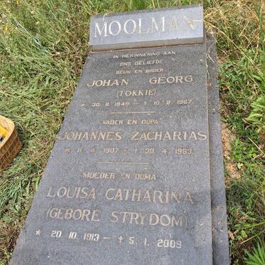 MOOLMAN Johannes Zacharias 1907-1983 & Louisa Catharina STRYDOM 1913-2009 :: MOOLMAN Johan Georg 1949-1967