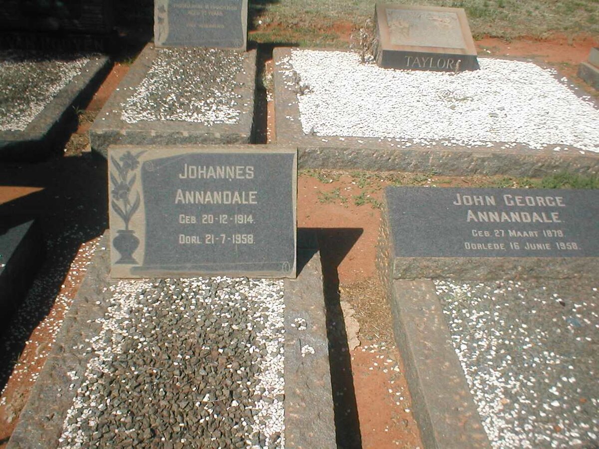 ANNANDALE Johannes 1914-1958 &amp; John George 1878-1958