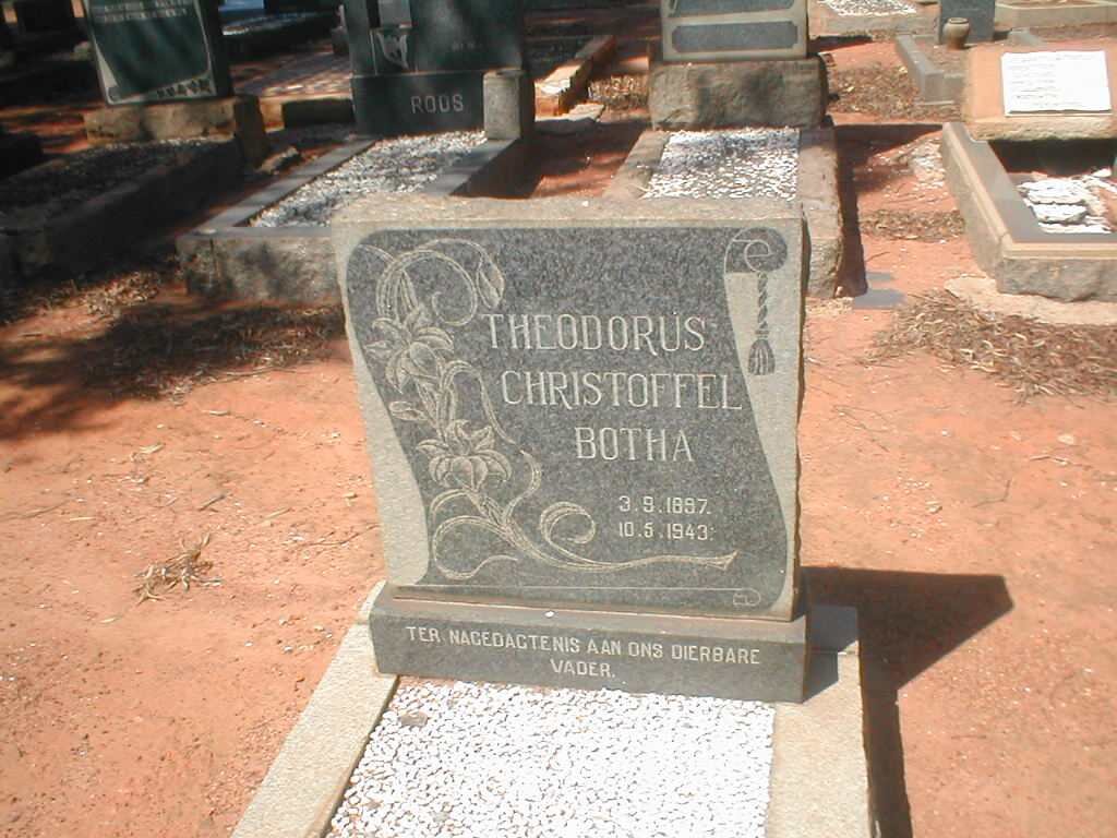 BOTHA Theodorus Christoffel 1897-1943