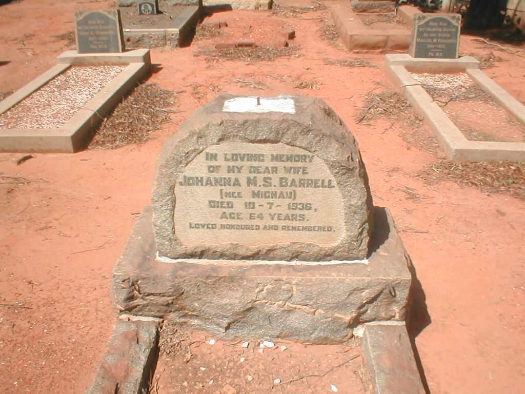 BARRELL Johanna M.S. nee MIGHAU 1872-1936