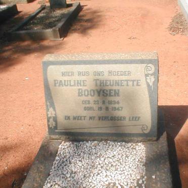 BOOYSEN Pauline Theunette 1894-1947