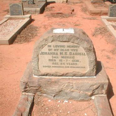 BARRELL Johanna M.S. nee MIGHAU 1872-1936