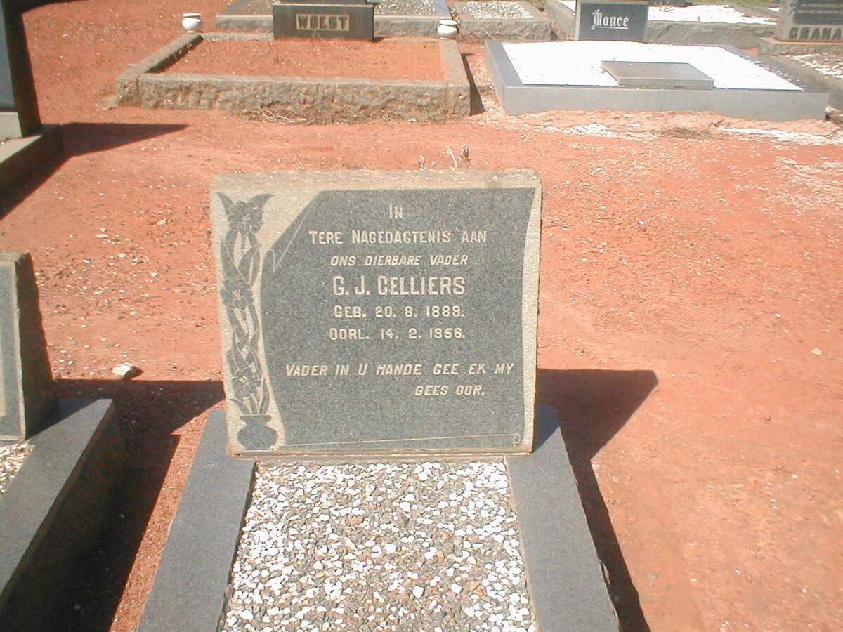 CELLIERS G.J. 1889-1956