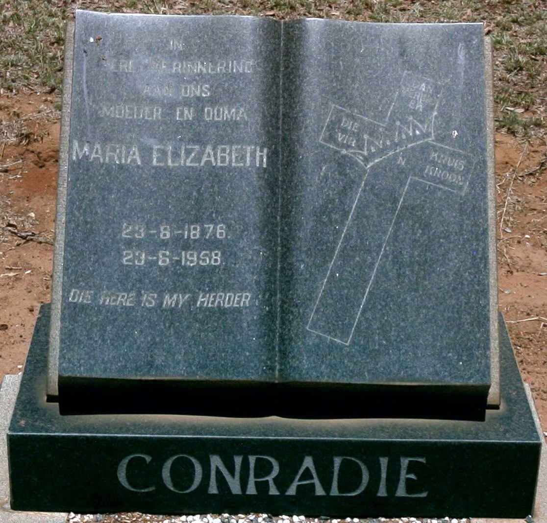 CONRADIE Maria Elizabeth 1876-1958
