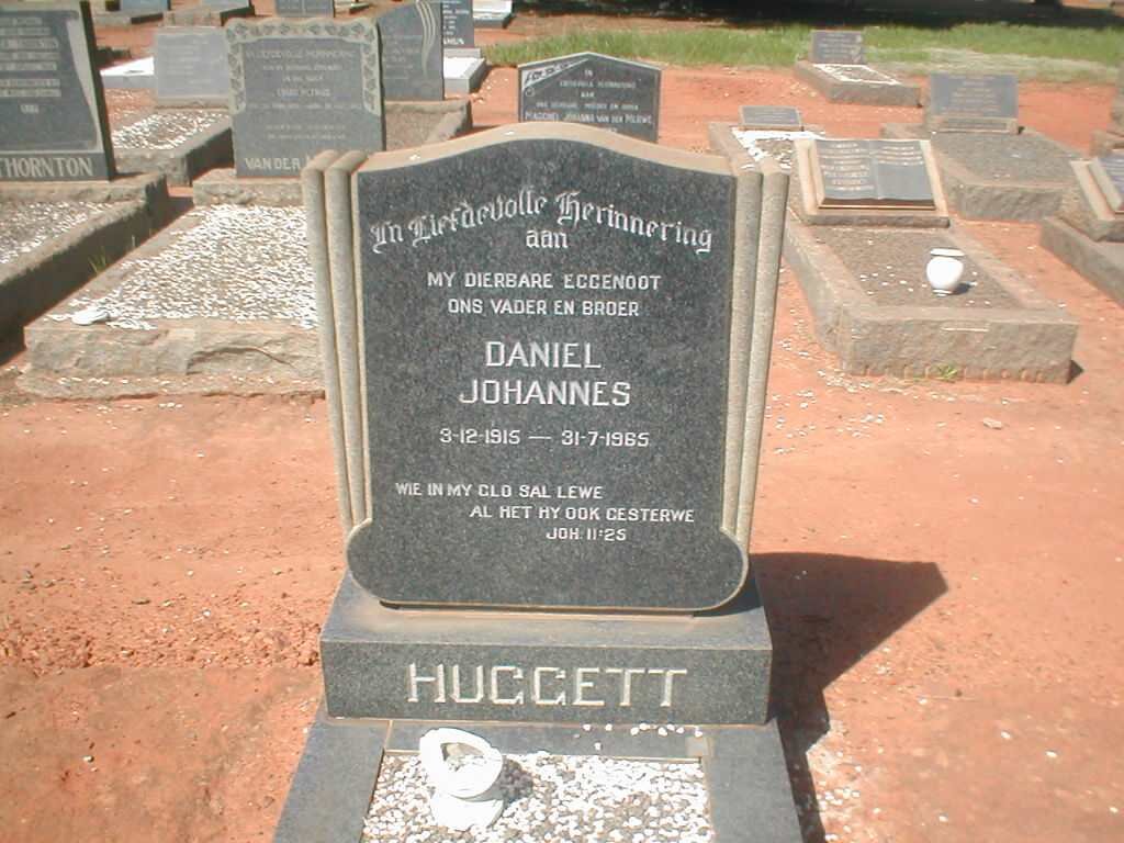 HUGGETT Daniel Johannes 1915-1965