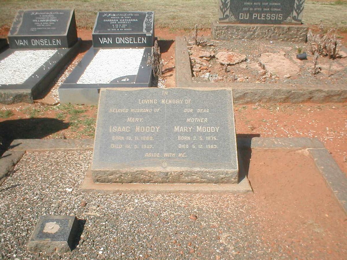 MOODY Isaac 1869-1957 &amp; Mary 1875-1963