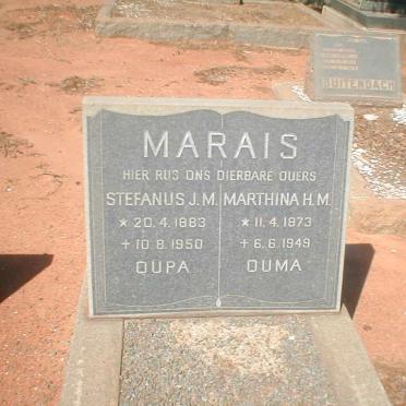 MARAIS Stefanus J.M. 1883-1950 &amp; Marthina H.M. 1873-1949