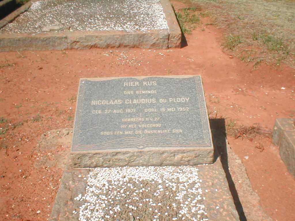 PLOOY Nicolaas Claudius, du 1871-1952