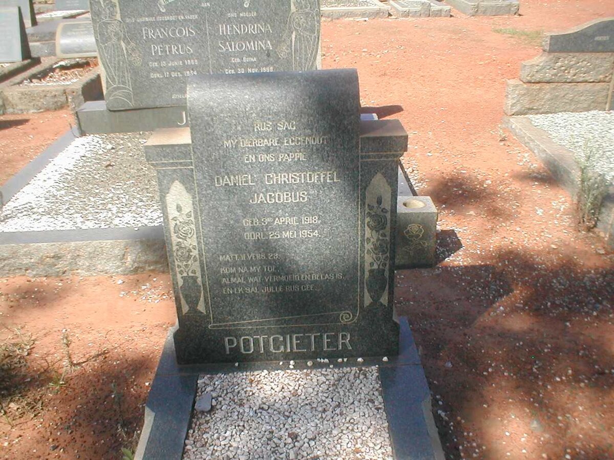 POTGIETER Daniel Christoffel Jacobus 1918-1954