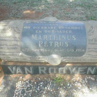 ROOYEN Marthinus Petrus, van 1907-1958