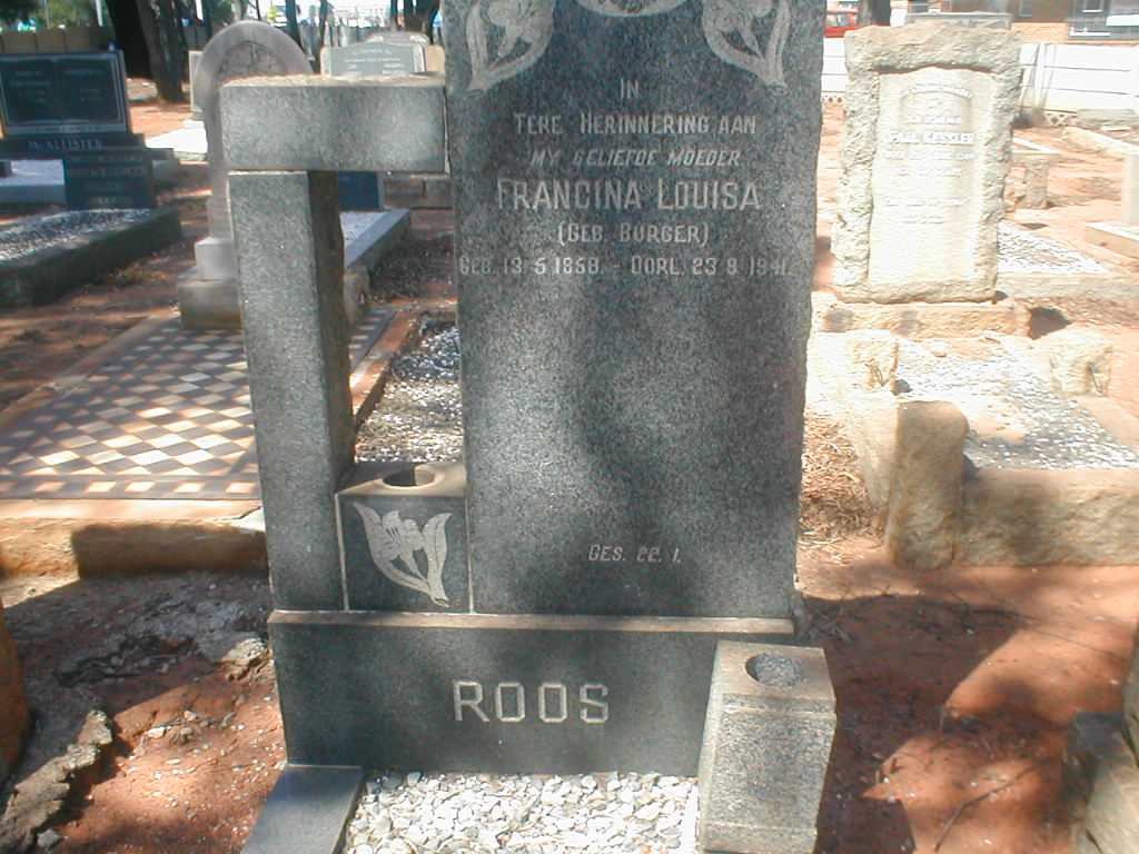 ROOS Francina Louisa nee BURGER 1858-1941