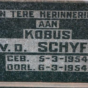SCHYFF Kobus, v.d. 1954-1954