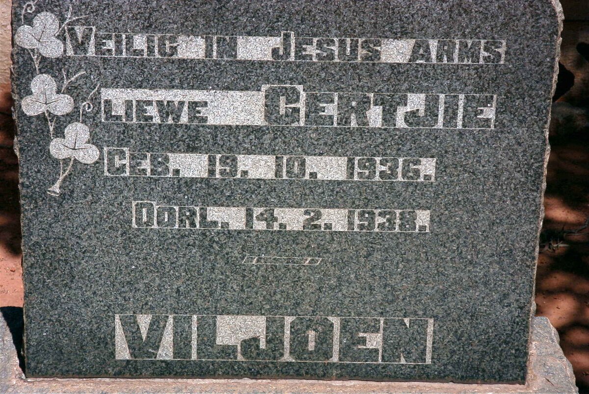 VILJOEN Gertjie 1936-1938