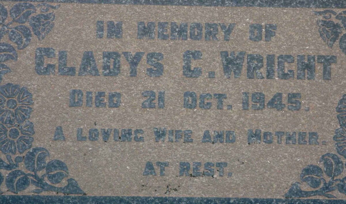 WRIGHT Gladys C.  -1945