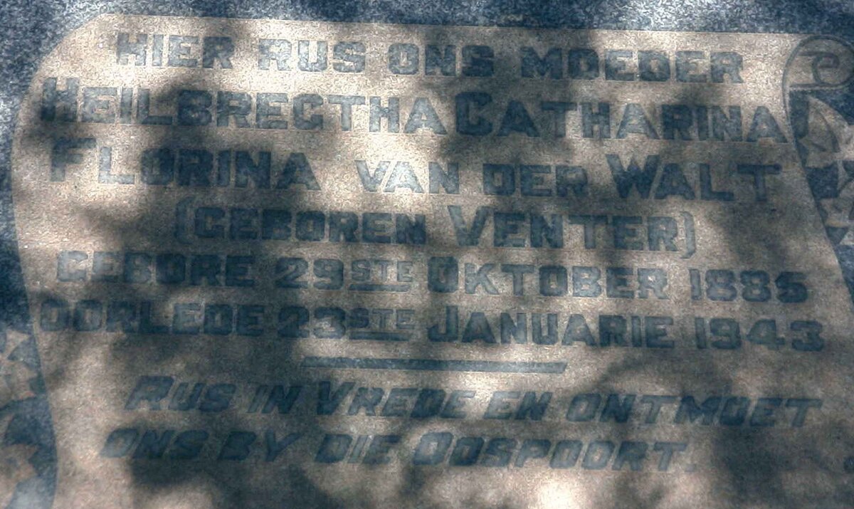 WALT Heilbregtha Catharina Florina, van der nee VENTER 1885-1943
