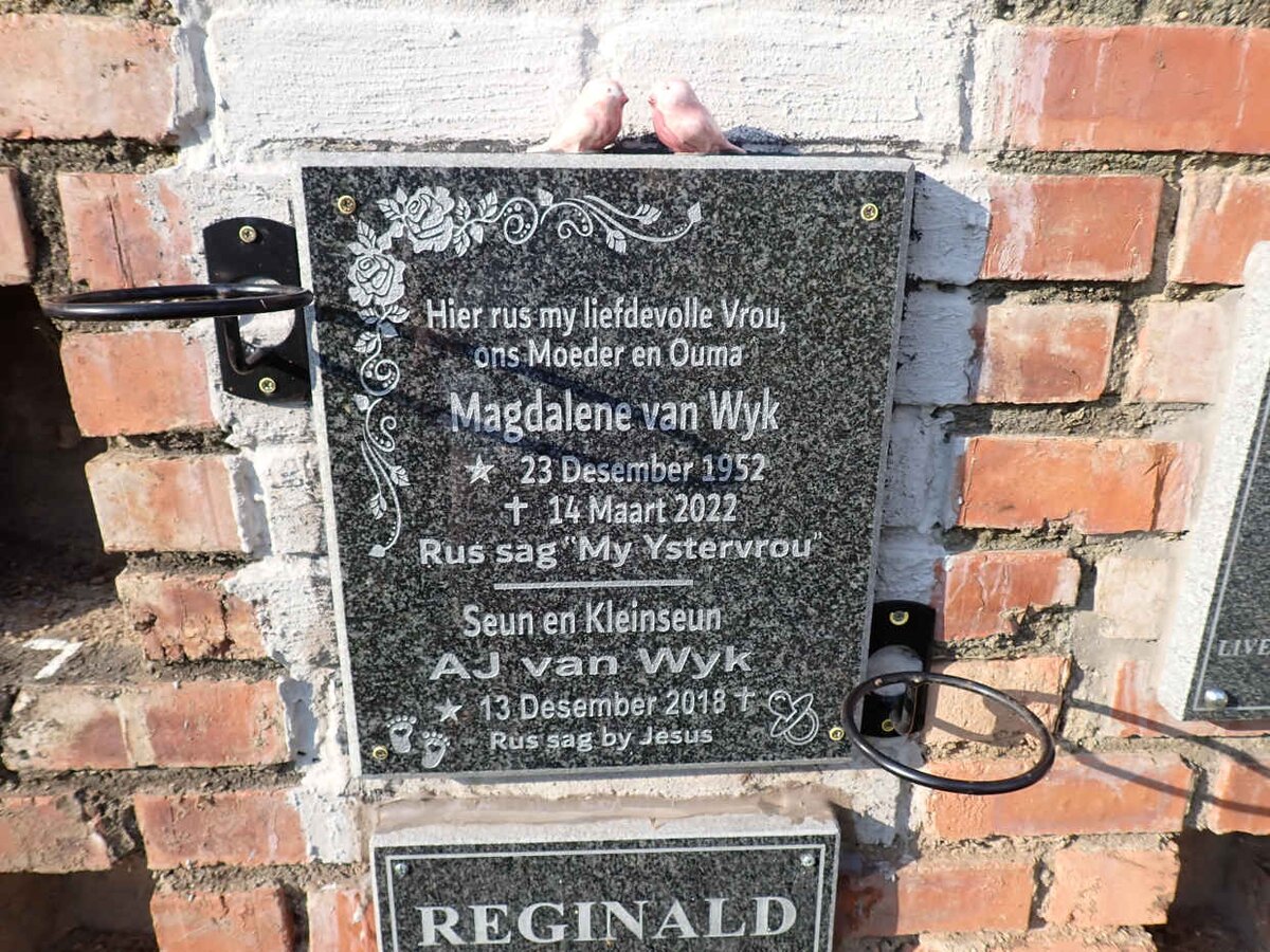 WYK Magdalene, van 1952-2022 :: VAN WYK A.J. 2018-2018