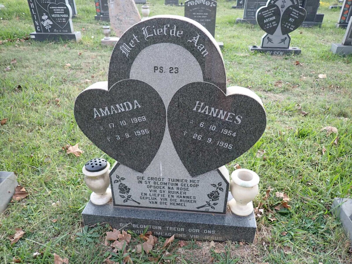 ? Hannes 1954-1995 &amp; Amanda 1969-1995