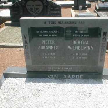 AARDE Pieter Johannes, van 1987-1966 &amp; Bertha Wilhelmina 1908-1995