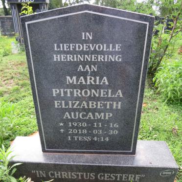 AUCAMP Maria Pitronela Elizabeth 1930-2018