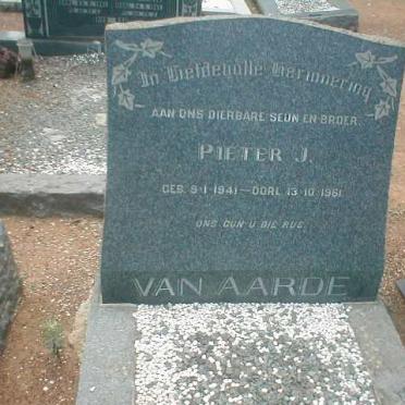 AARDE Pieter J., van 1941-1961