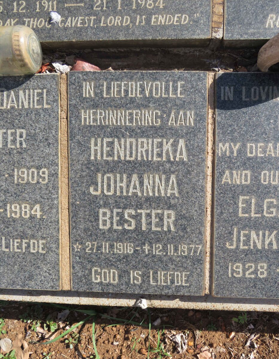 BESTER Hendrieka Johanna 1916-1977