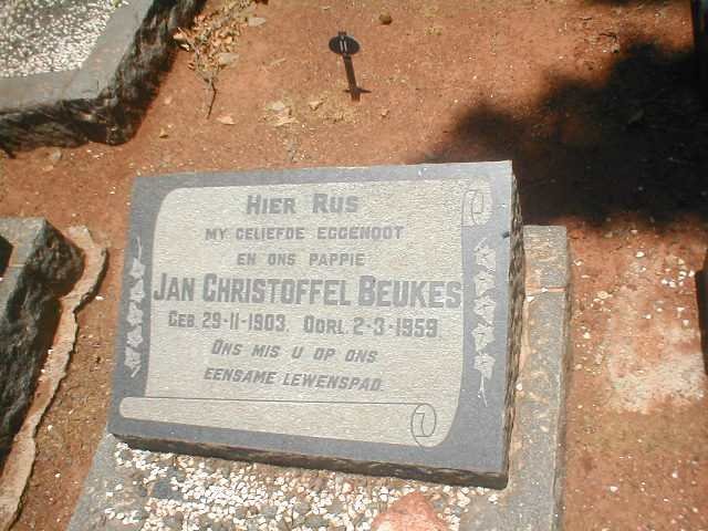 BEUKES Jan Christoffel 1903-1959
