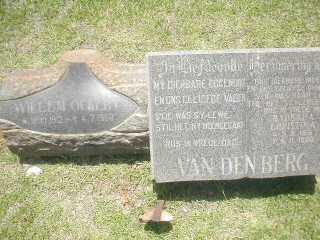 BERG Willem Ockert, van den 1912-1968 &amp; Barbara Christina 1916-1990