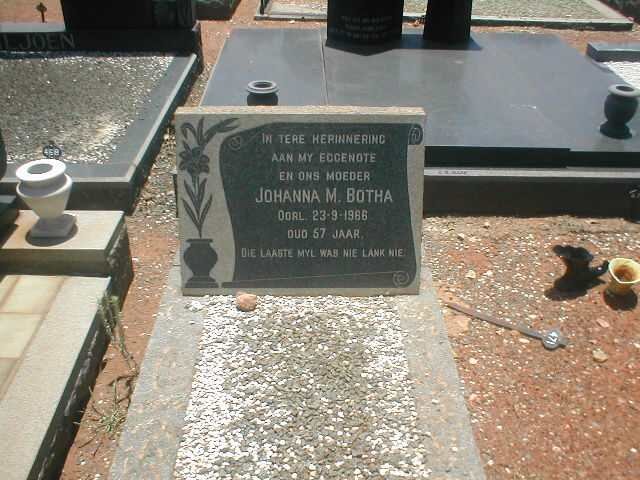 BOTHA Johanna M. -1966