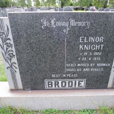 BRODIE Elinor Knight 1922-1975
