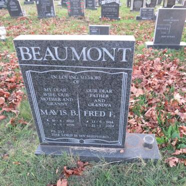 BEAUMONT Fred F. 1914-2004 & Mavis B. 1920-1998