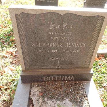 BOTHMA Stephanus Hendrik 1921-1970