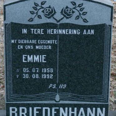 BRIEDENHANN Emmie 1958-1992
