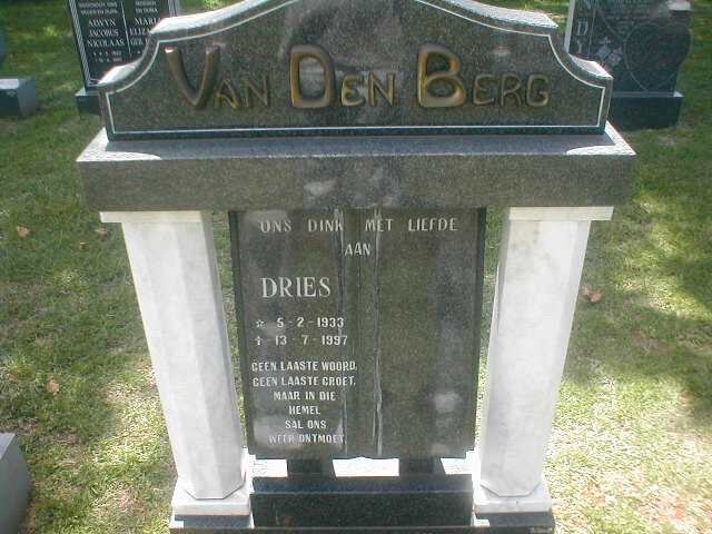 BERG Dries, van den 1933-1997