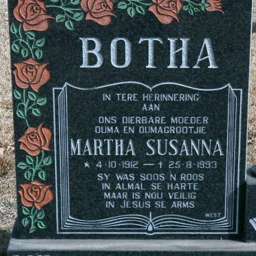 BOTHA Martha Susanna 1912-1993