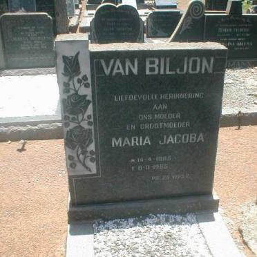 BILJON Maria Jacoba, van 1885-1965