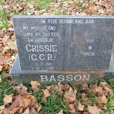 BASSON G.C.R. 1910-2001