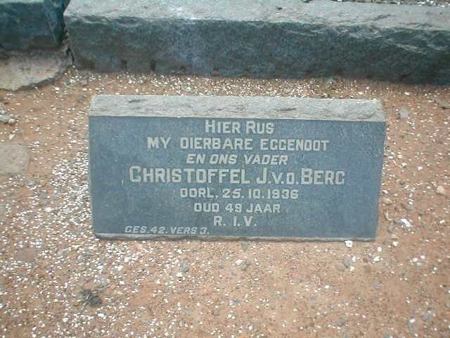 BERG Christoffel, J.v.d. -1936