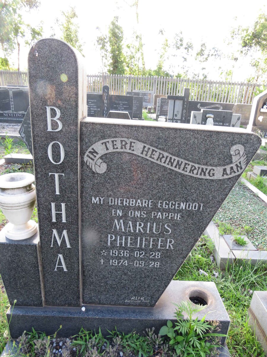 BOTHMA Marius Pheiffer 1936-1974