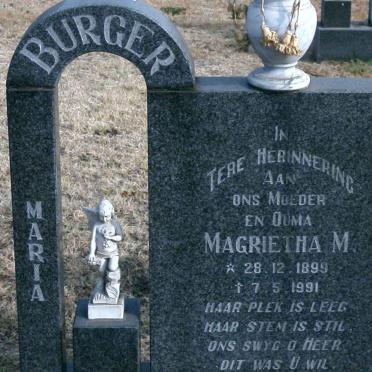 BURGER Magrietha M. 1899-1991