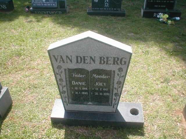 BERG Danie, van den 1914-1995 &amp; Joey 1912-1996