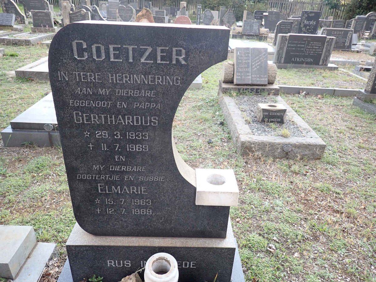 COETZER Gerthardus 1933-1969 :: COETZER Elmarie 1963-1969