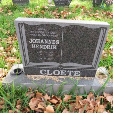 CLOETE Johannes Hendrik 1917-2001