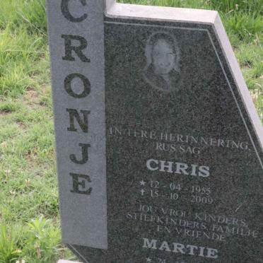 CRONJE Chris 1955-2009 &amp; Martie 1963-