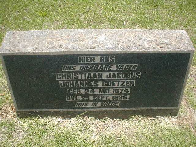 COETZER Christiaan Jacobus Johannes 1874-1936