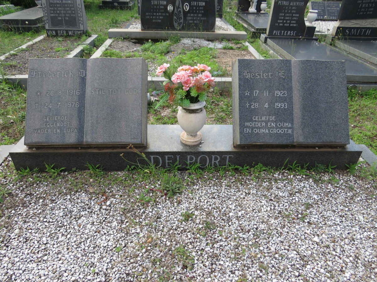 DELPORT Frederick B. 1916-1976 &amp; Hester E. 1923-1993