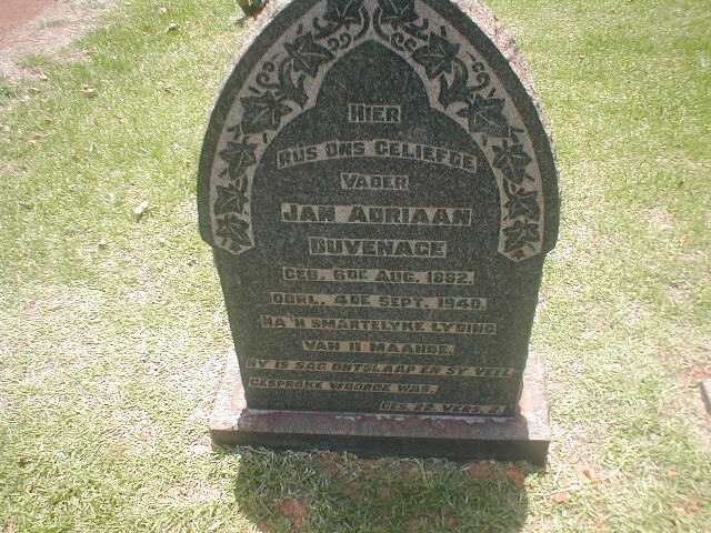 DUVENAGE Jan Adriaan 1882-1940