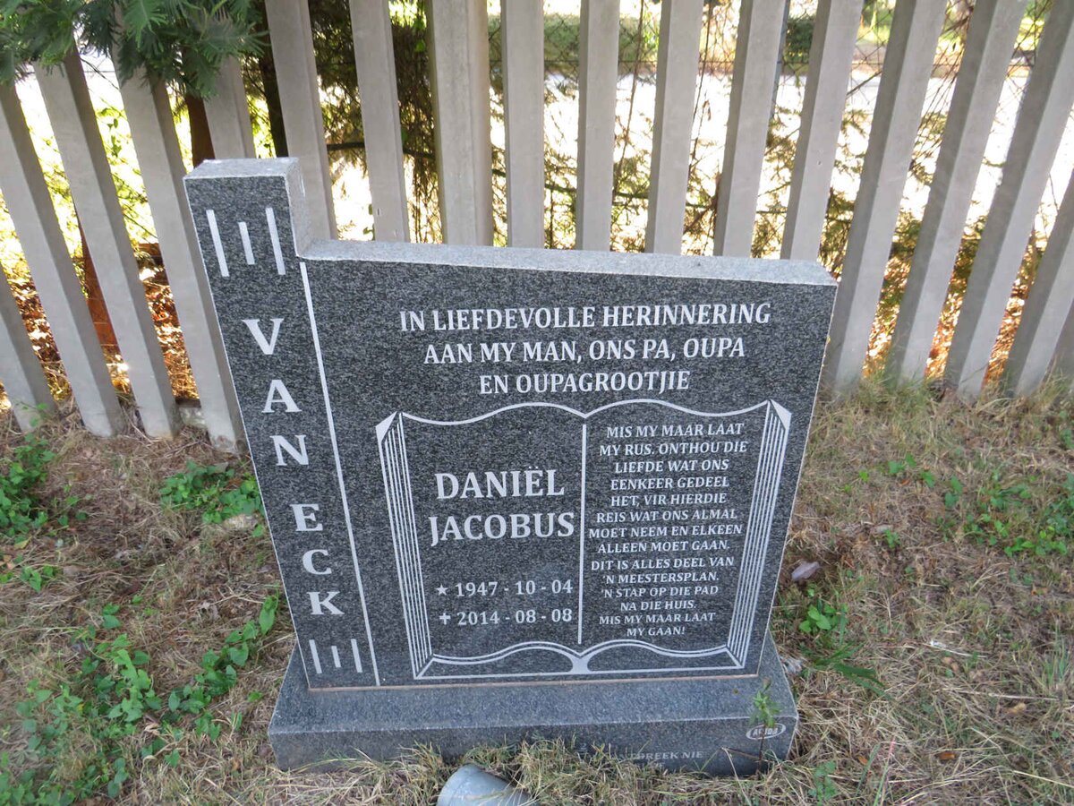 ECK Daniel Jacobus, van 1947-2014