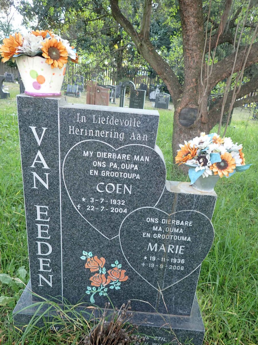 EEDEN Coen, van 1932-2004 &amp; Marie 1936-2006