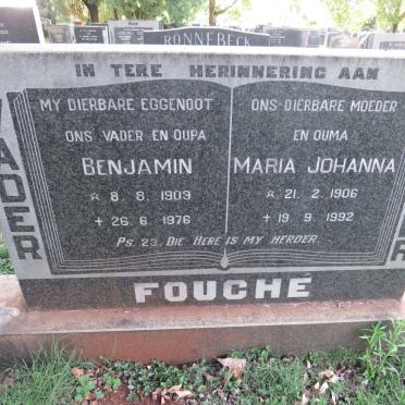 FOUCHÉ Benjamin 1909-1976 &amp; Maria Johanna 1906-1992